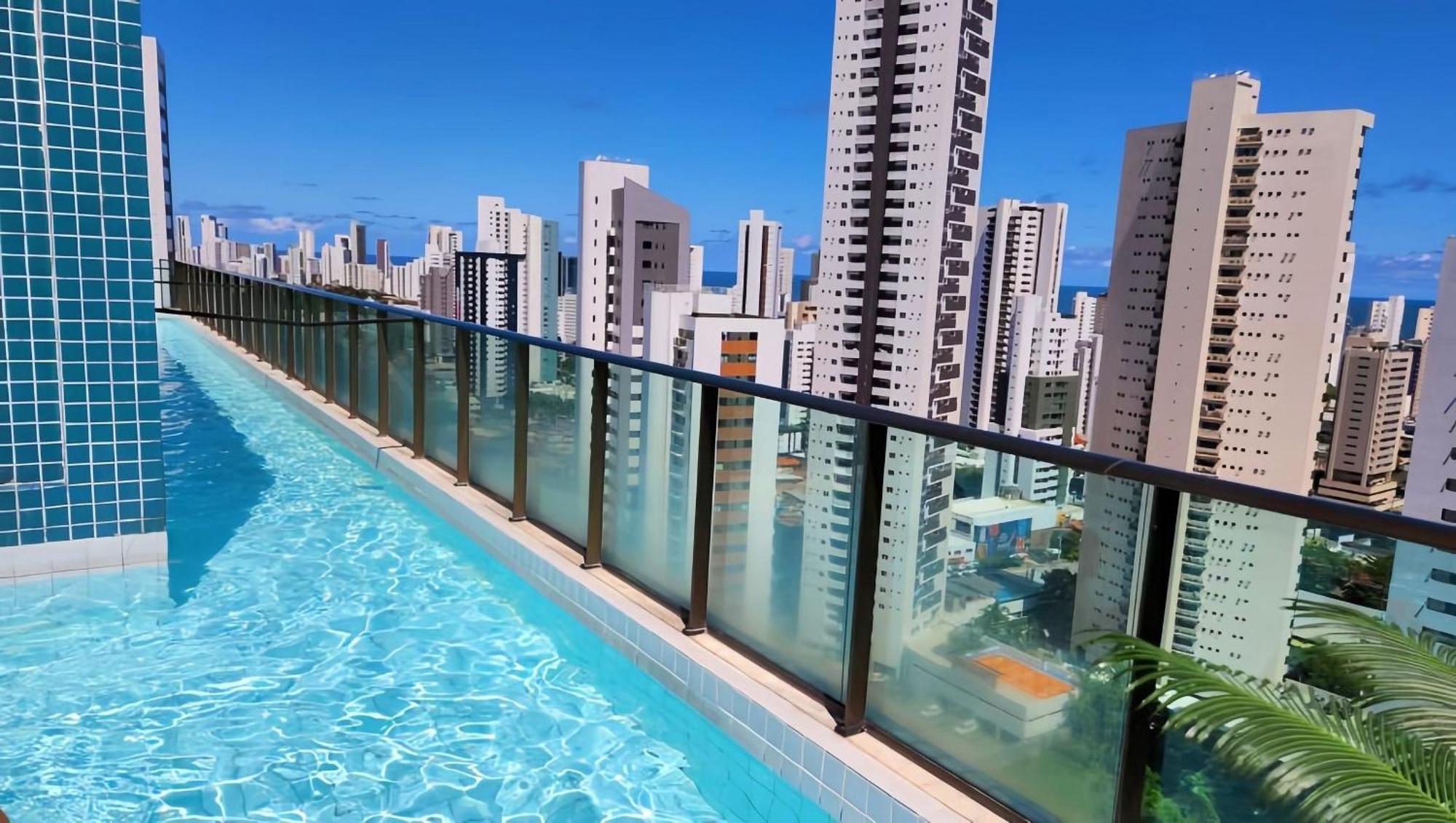 Flat Piscina No Rooftop Aluguel Temporada Em Ресіфі Екстер'єр фото