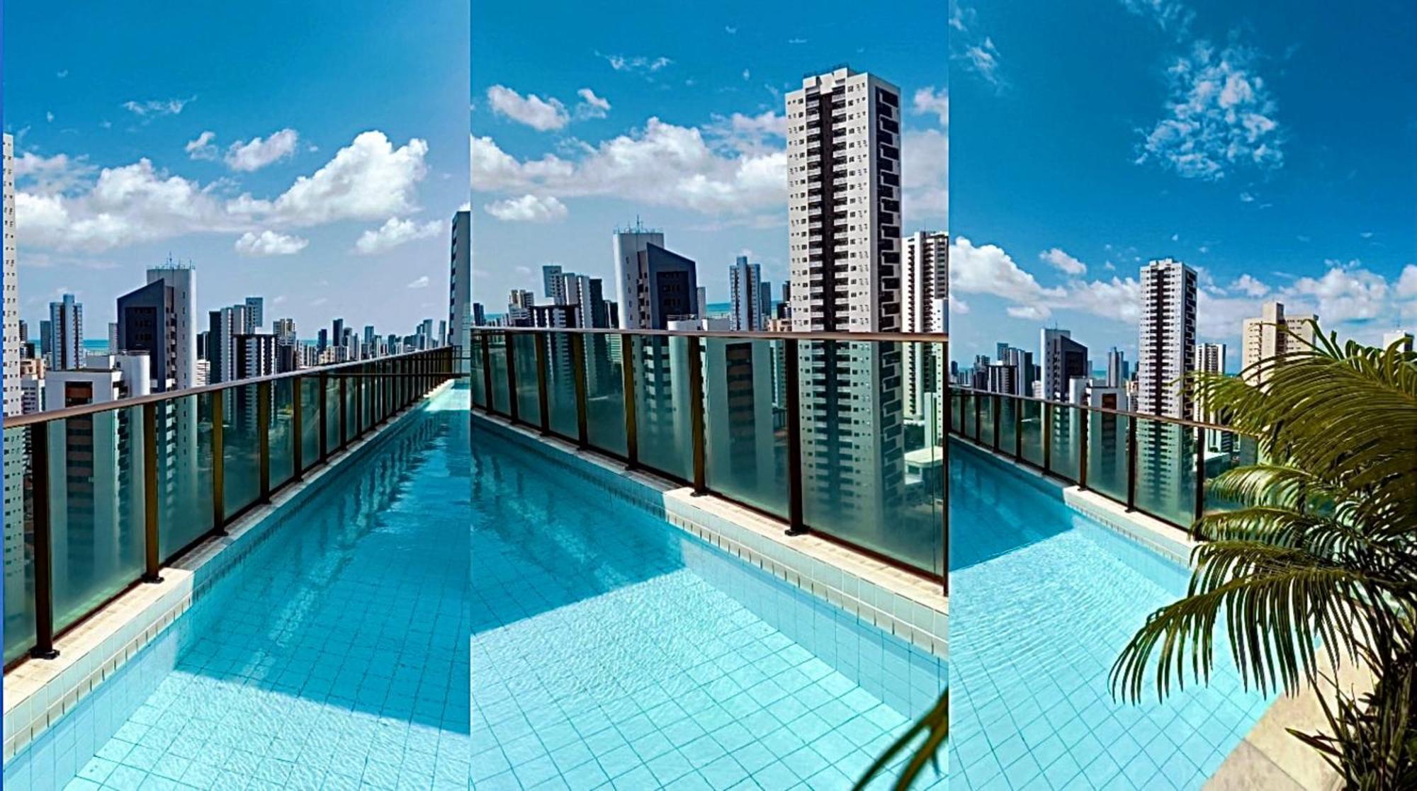 Flat Piscina No Rooftop Aluguel Temporada Em Ресіфі Екстер'єр фото